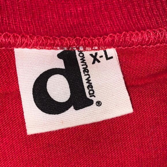 Vintage 70s Red T-Shirt Nuclear Humor XL A Little Nukie Never Hurt Anyone - Picture 4 of 16